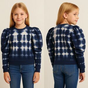 Ulla Johnson Girls Phoebe Shibori Tie Dye Sweater 10Y $135 Kids Pullover